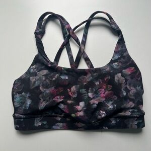 Lululemon Energy Bra Medium Support B-D Cup Activate Floral Multi Size 4